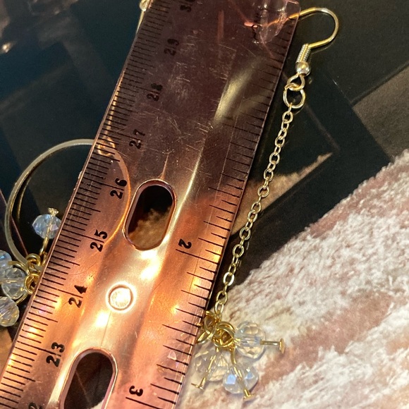 Beautiful Asymmetrical Crystals Earrings - Picture 3 of 3